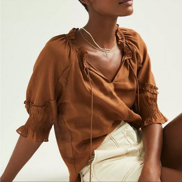 Daniel Rainn by Anthropologie Brown Top - Picture 3 of 9